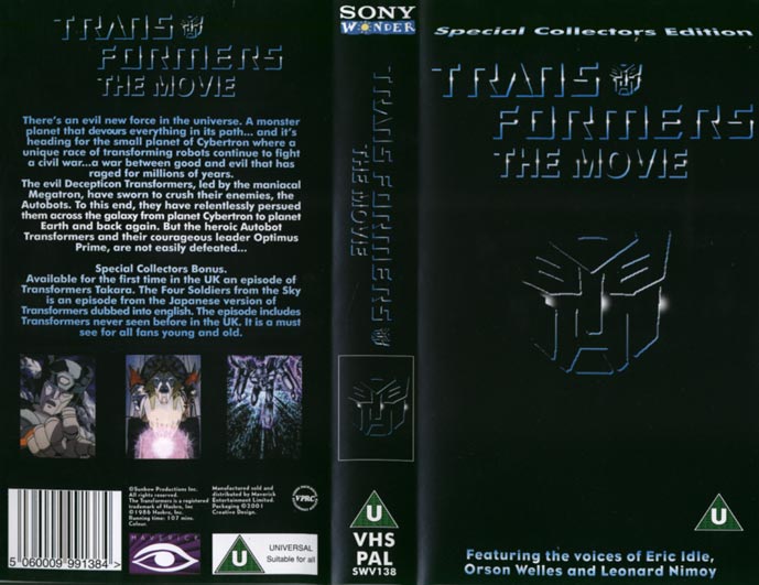 Transformers: The Movie (VHS, 2000, Special Collectors Edition